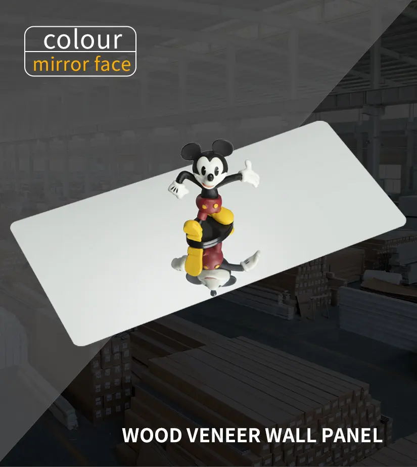 Interior Decoration Bamboo Charcoal mirror Pvc Wall Panel